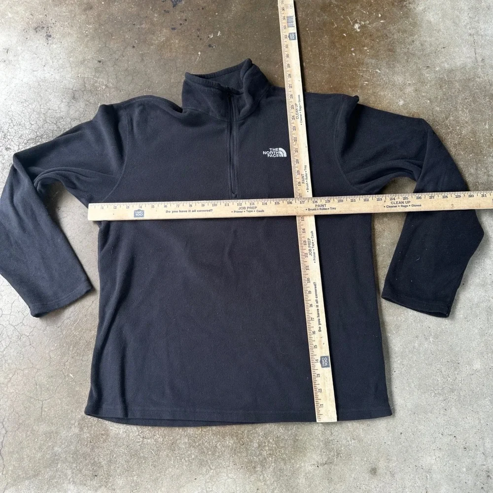 The North Face Fleece Pullover Mens Medium Black Quarter Zip TKA 100